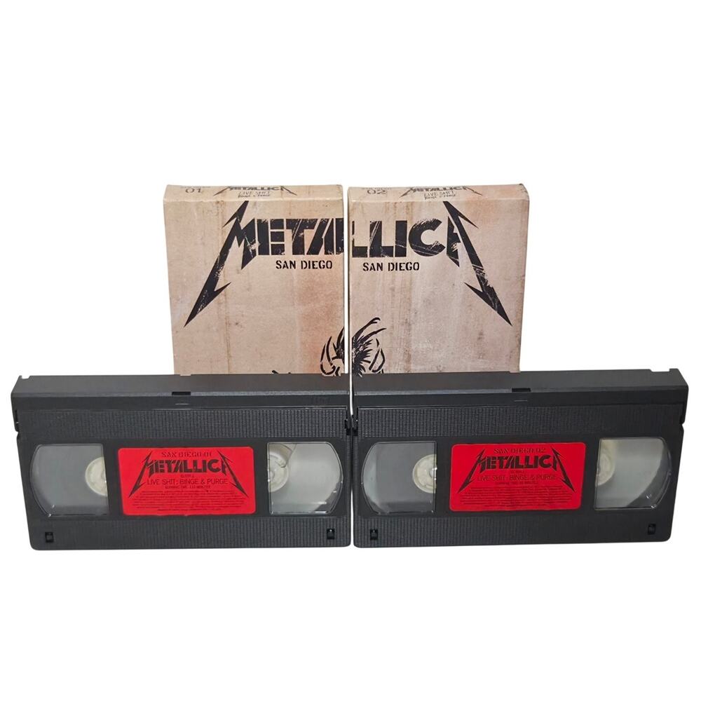 Metallica Live Binge & Purge San Diego VHS Tape Set 1 & 2 W/ Sleeves